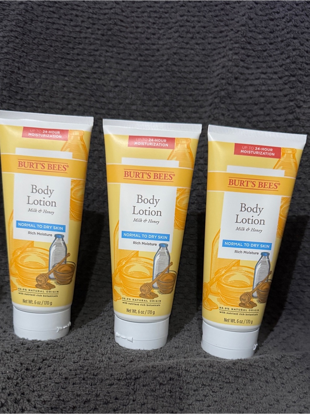 Burt's Bees Milk & Honey Body Lotion (Lot of 3)